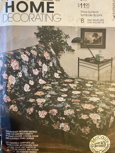 McCall's 6474 Home Decorating Sewing Pattern Chair and Futon Covers
