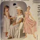 McCalls 7573 Girls Special Moments Dress with Shrug sewing pattern Size 10 12 14
