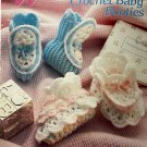 Annie's Attic Mile-a-minute Crochet Baby Booties Pattern Booklet  266B