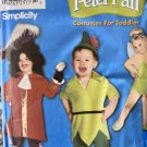 Simplicity 9844 Peter Pan Costumes for Child Size 1/2 1 2 3 4 UNCUT Pattern Tinker Bell Captain Hook