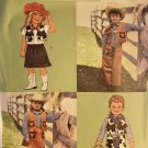 Butterick 3991 Children's/Boys'/Girls' Cowboy Cowgirl Costumes Vest, Skirt Pants, Chaps sizes 6-7-8