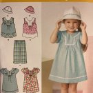 Simplicity 2269 Toddlers' Tops Pants, Dress & hat sewing Pattern size 1/2 to 4