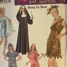 Simplicity 5365 Adult Costumes Cave Girl, Doctor, Prisoner, nun and Grecian sewing pattern XS to XL