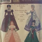 Simplicity Museum Collection pattern 9521 Fashion Doll 11 1/2" Elizabethan Victorian Gowns