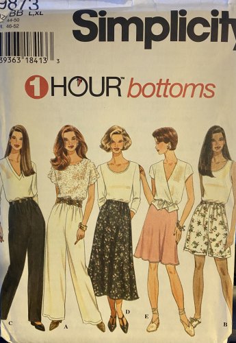 Simplicity 9873 Misses' Skirts, Pants and Shorts Sewing Pattern size 18 - 24