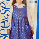 See & Sew Butterick 4450 Children's Jumper & Blouse Sewing Pattern size 5 6 6X