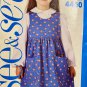 See & Sew Butterick 4450 Children's Jumper & Blouse Sewing Pattern size 5 6 6X