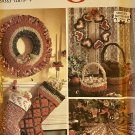 Simplicity 8770 Christmas Accessories Tree Skirt Wreath Stockings Sewing Pattern Shirley Botsford
