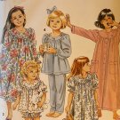 Simplicity 8093 Childs Pajamas  & Nightgown  Sewing Pattern Size 7 - 12