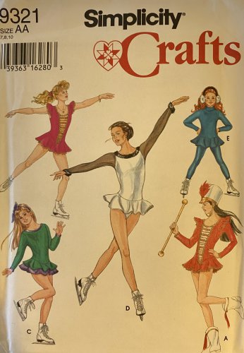 Simplicity 9321 Teen Girls Stretch Drum Majorette or Skating Costume Sewing Pattern Size 7 8 10