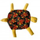Turtle Footmop Foot Mop Kitchen Floor Mop Handmade Handy for small spills Poppies fabric