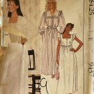 McCall's 9437 Laura Ashley Misses' Robe, Tie Belt and Nightgown Sewing Pattern Size 10 - 12
