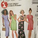 McCall's 9172 Misses dress in two lengths Relaxed fit, sleeveless or short sleeved Sizes 14 16 18