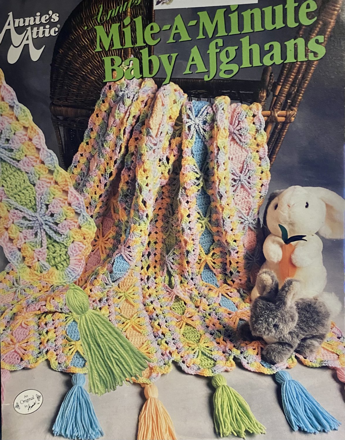 Annie's Attic Mile-A-Minute Baby Afghans 268B Pattern 6 designs to crochet