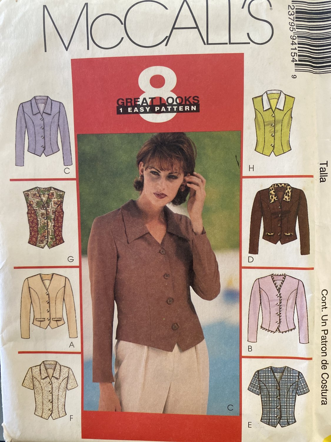 McCall's 9415 Misses' Tops Sewing Pattern size 14 16 18
