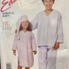 McCall's 9052 Easy Stitch 'n Save Childs Pajamas Sewing Pattern Size 2 to 7