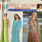 Simplicity 8002 Full Figure Solutions Dress Jacket 26W-32W Sewing Pattern
