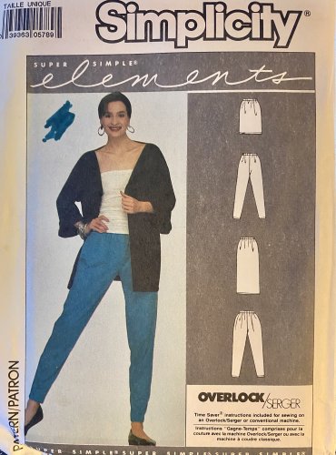 Simplicity 8725 Misses' Pull-on Skirts in Two Lengths, Slim Pants and Full Pants One Size