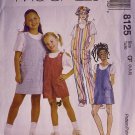 McCalls 8125 Girls' Jumpsuit, Jumper and Romper Sewing Pattern size 4, 5, 6