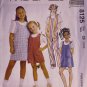 McCalls 8125 Girls' Jumpsuit, Jumper and Romper Sewing Pattern size 4, 5, 6