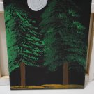 Midnight forest painting