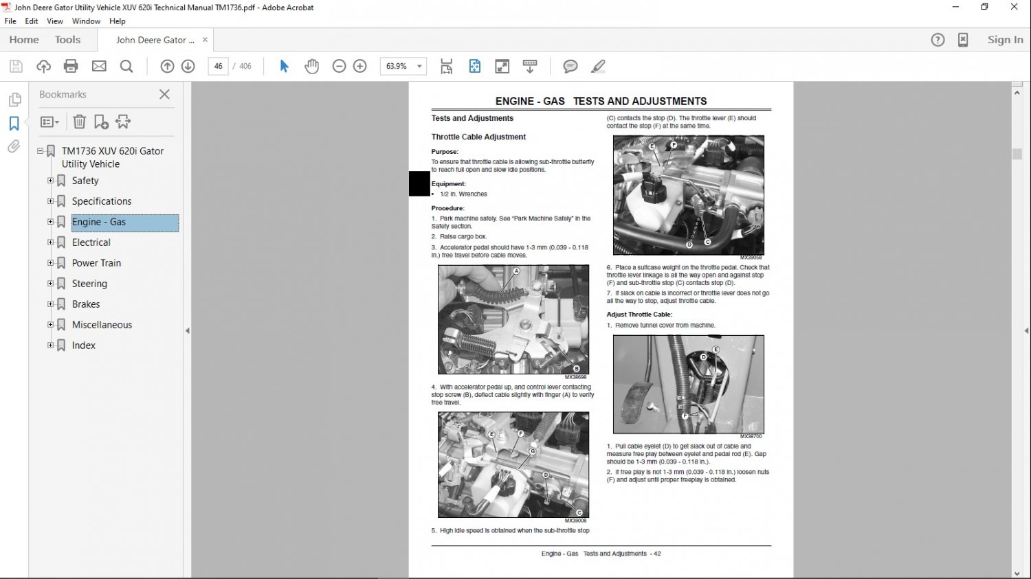 John Deere Utility Gator Vehicle XUV 620i Technical Manual TM1736 DOWNLOAD