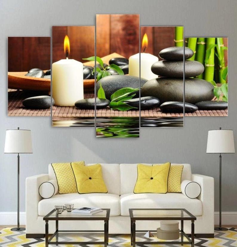 Spa Canvas Framed Zen Home Decor Yoga Wall Art Meditation Painting ...