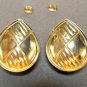 Gold and Black and White Enameled 1`993 Avon Vintage Post Earrings