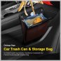LED Car Trash Can Organizer Garbage Holder Automobiles Storage Bag Accessories