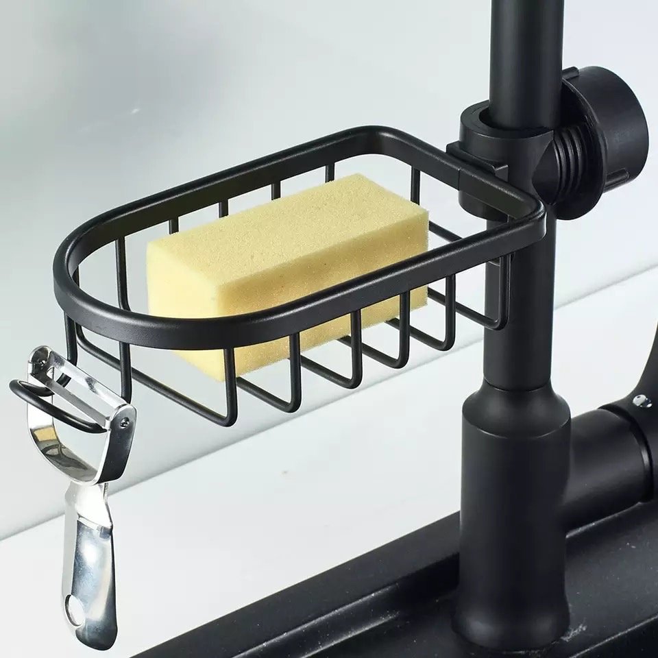 Adjustable Faucet Drainage Bathroom Shelf Shower Storage Holder Basket Kitchen Sundries Storage Rack