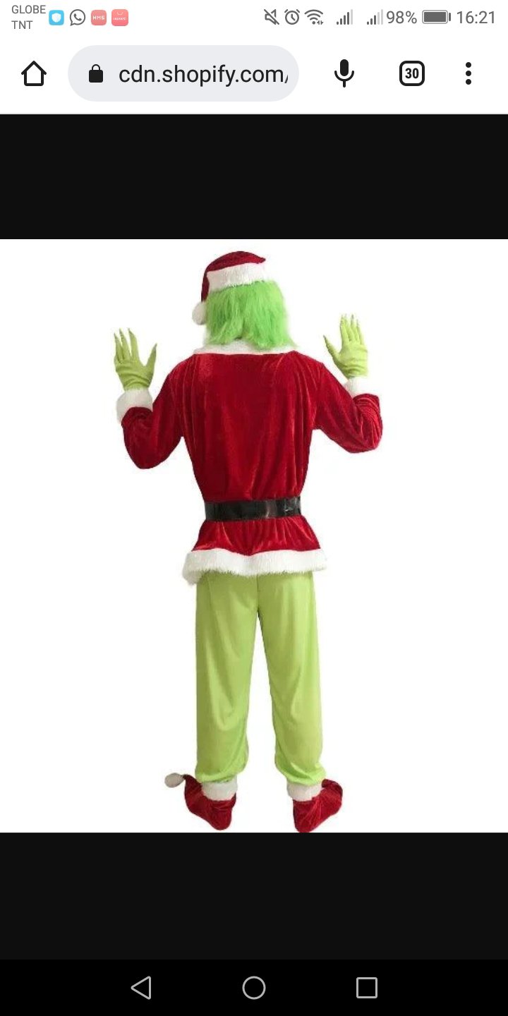 Kids Halloween custume grinch Christmas night wear