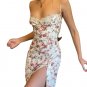 Women Backless Bodycon Slit Midi Summer Elegant Dress