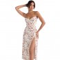 Women Backless Bodycon Slit Midi Summer Elegant Dress
