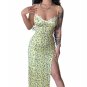 Women Backless Bodycon Slit Midi Summer Elegant Dress