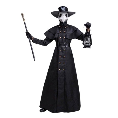 Halloween Dark Dungeon Hero Crow Mouth Plague Doctor Costume