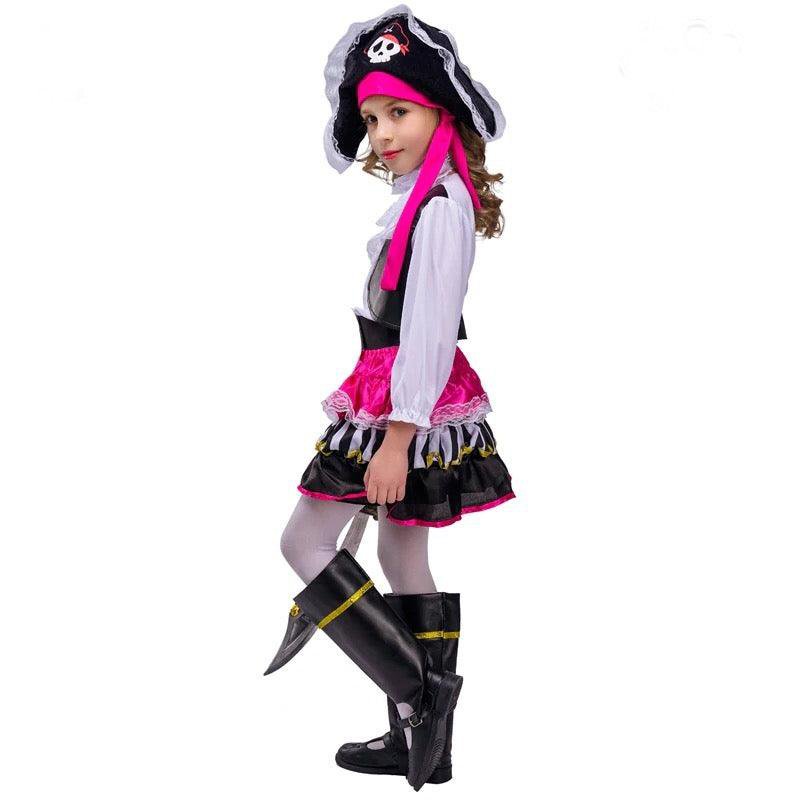 Girls Pink Pirate Party Cosplay Halloween Costume