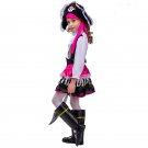 Girls Pink Pirate Party Cosplay Halloween Costume