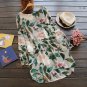 Long Sleeve Beach Round Neck Loose Short Dress