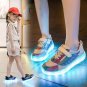 Kids LED Light-Up Sneakers USB Rechargeable Glowing Shoes