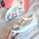 Kids LED Light-Up Sneakers USB Rechargeable Glowing Shoes