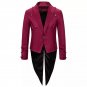 Women Swallowtail Lapel Tailcoat Jacket Suit