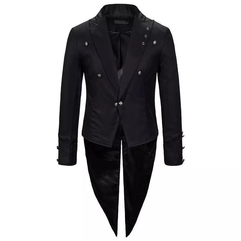 Women Swallowtail Lapel Tailcoat Jacket Suit