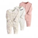 3-Piece Baby Girl/Boy Cotton Jumpsuit Set Soft Long Sleeve Rompers