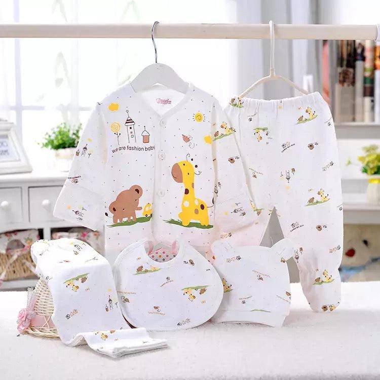 5Pcs Newborn Boys Girls Animal Clothes