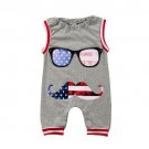 Baby Boy Cotton Beard Glasses Romper Jumpsuit Outfits