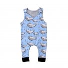 Baby Boy Girl Romper Whale Print Jumpsuit