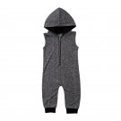 Baby Boy Hooded Sleeveless Jumpsuit