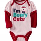 Baby Girl Animal I'm Beary Cute Bodysuit