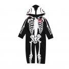 Baby Girl Boy Skull Zipper Romper Hooded Jumpsuit Costume