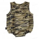 Baby Girl Sleeveless Army Green Bodysuit Clothes
